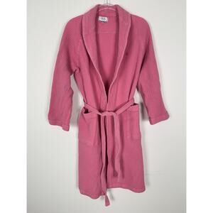 Bellora Turkish Cotton bath Robe Pink Honeycomb Spa Luxury Resort